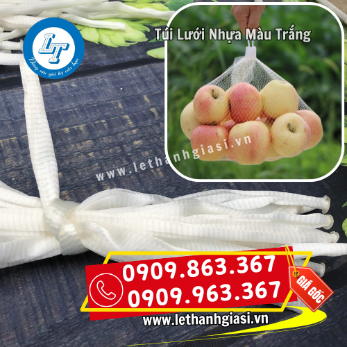 túi lưới nhựa màu trắng bao trái cây túi lưới nhựa màu trắng bao trái cây