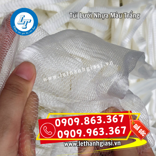 túi lưới nhựa màu trắng có độ thông thoáng túi lưới nhựa màu trắng có độ thông thoáng