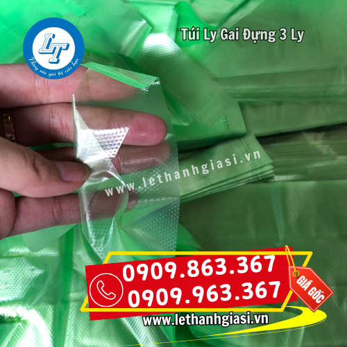 túi ly gai đựng 3 ly làm từ nhựa nguyên sinh túi ly gai đựng 3 ly làm từ nhựa nguyên sinh