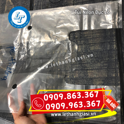 túi nilon đục lỗ thiết kế 2 quai xách túi nilon đục lỗ thiết kế 2 quai xách