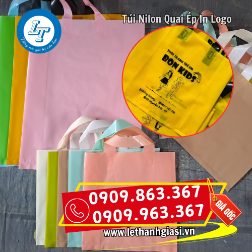 túi nilon quai ép in logo túi nilon quai ép in logo