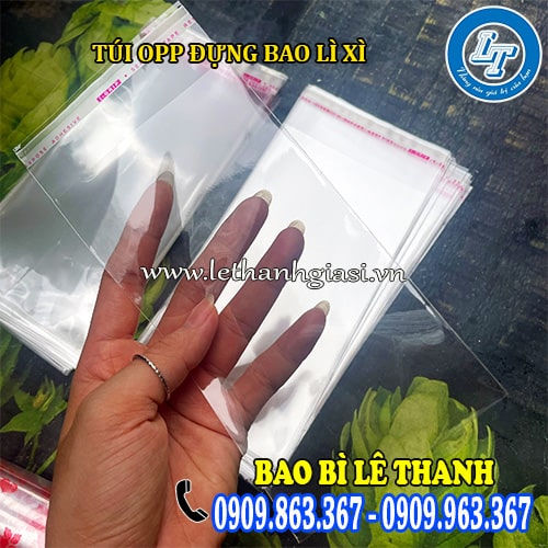 Túi OPP đựng bao lì xì bóng đẹp độ trong suốt cao Túi OPP đựng bao lì xì bóng đẹp độ trong suốt cao