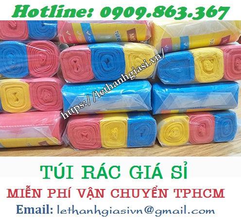 túi rác cuộn 3 màu túi rác cuộn 3 màu