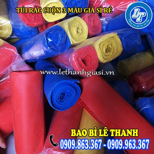 túi rác cuộn 3 màu giá sỉ rẻ số lượng lớn túi rác cuộn 3 màu giá sỉ rẻ số lượng lớn