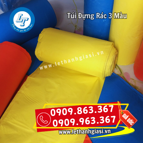 túi rác cuộn màu vàng nổi bật túi rác cuộn màu vàng nổi bật