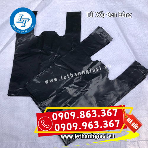 túi xốp đen bóng thiết kế 2 quai xách túi xốp đen bóng thiết kế 2 quai xách