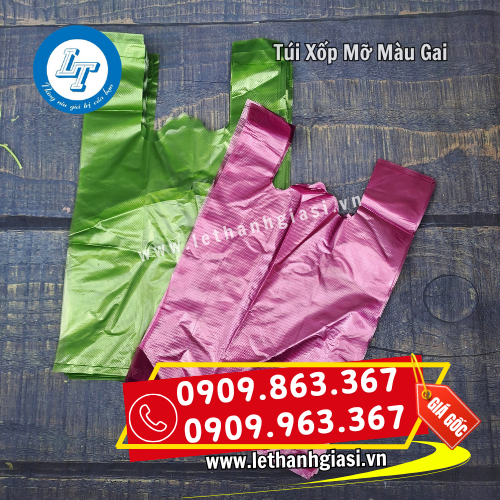 túi xốp mỡ màu gai thiết kế 2 quai xách túi xốp mỡ màu gai thiết kế 2 quai xách