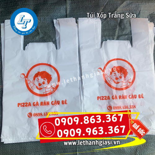 túi xốp trắng sữa in logo theo yêu cầu túi xốp trắng sữa in logo theo yêu cầu