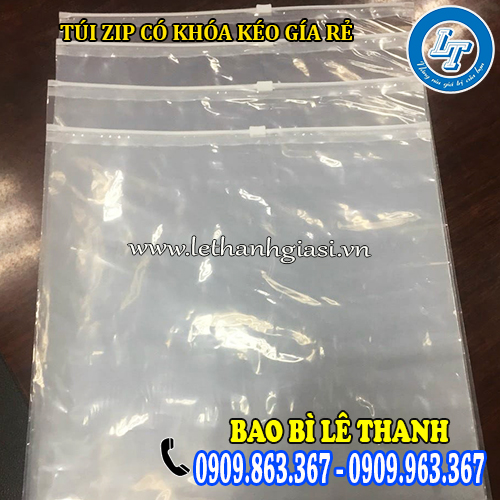 túi zip có khóa kéo chất liệu pe trong suốt túi zip có khóa kéo chất liệu pe trong suốt