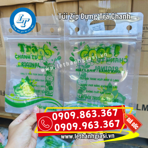 túi zip đựng trà chanh trong suốt đẹp mắt túi zip đựng trà chanh trong suốt đẹp mắt
