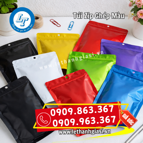 túi zip ghép màu bao bì bắt mắt túi zip ghép màu bao bì bắt mắt