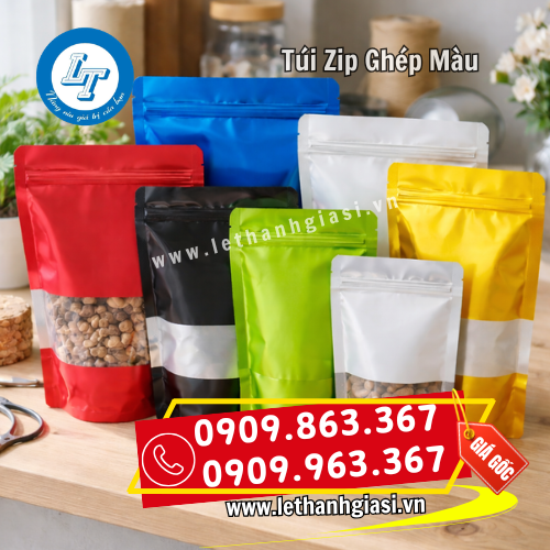 túi zip ghép màu nhiều kích thước túi zip ghép màu nhiều kích thước