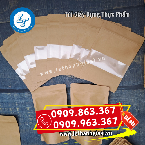 túi zip giấy có cửa sổ đựng thực phẩm túi zip giấy có cửa sổ đựng thực phẩm