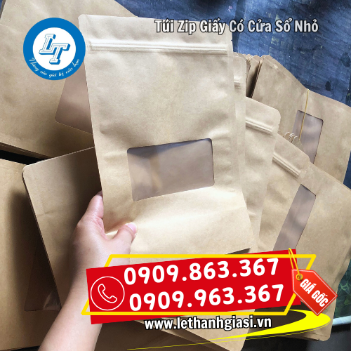 túi zip giấy có cửa sổ nhỏ túi zip giấy có cửa sổ nhỏ