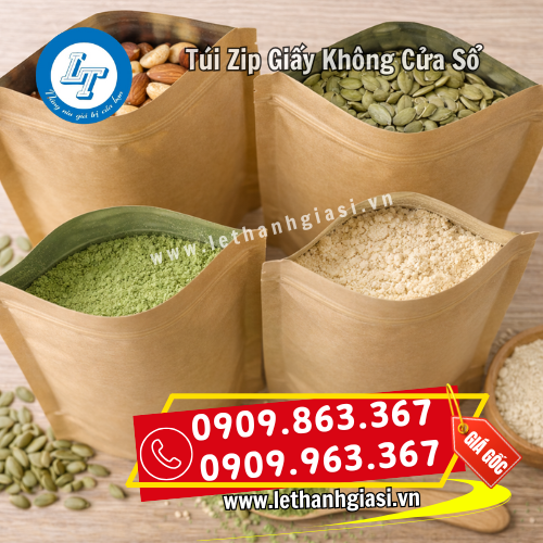 túi zip giấy không cửa sổ đựng hạt bột các loại túi zip giấy không cửa sổ đựng hạt bột các loại