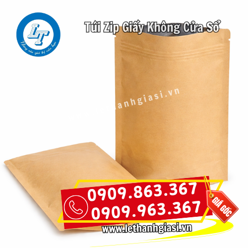 túi zip giấy không cửa sổ đựng thực phẩm túi zip giấy không cửa sổ đựng thực phẩm