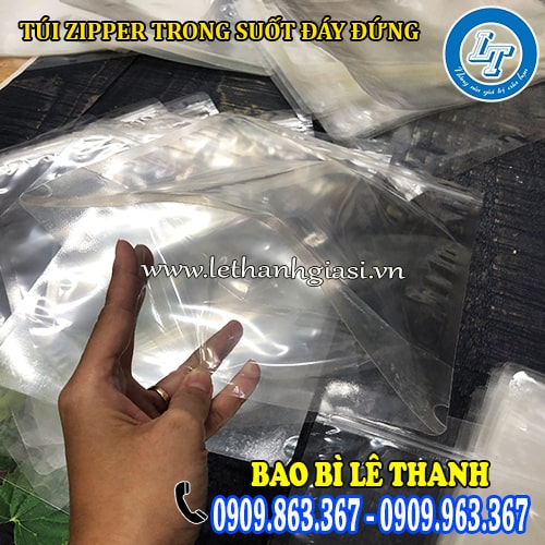 túi zipper trong suốt đáy đứng tròn gấp xếp túi zipper trong suốt đáy đứng tròn gấp xếp