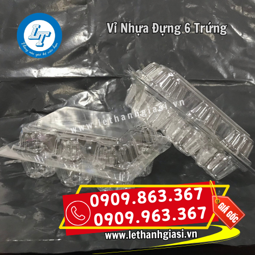vỉ nhựa đựng trứng 6 quả trong suốt vỉ nhựa đựng trứng 6 quả trong suốt