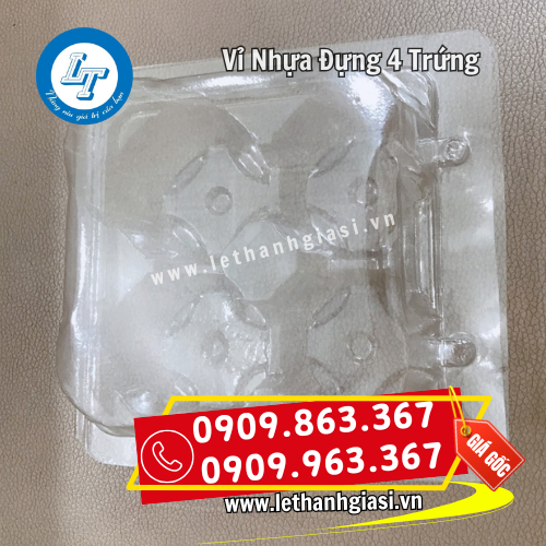 vỉ nhựa pet đựng 4 trứng có nút bấm vỉ nhựa pet đựng 4 trứng có nút bấm
