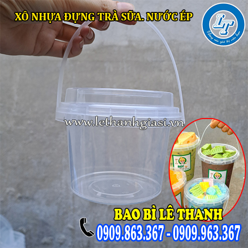 xô nhựa đựng trà sữa có quai cầm tiện lợi xô nhựa đựng trà sữa có quai cầm tiện lợi