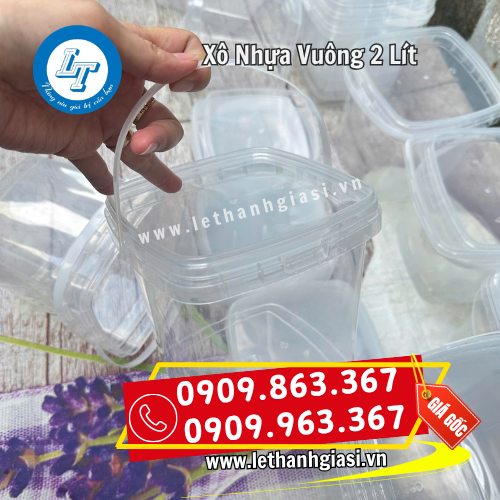 xô nhựa vuông 2 lít giá sỉ rẻ đựng trà sữa đồ ăn vặt xô nhựa vuông 2 lít giá sỉ rẻ đựng trà sữa đồ ăn vặt