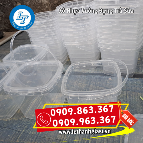 xô nhựa vuông đựng trà sữa xô nhựa vuông đựng trà sữa