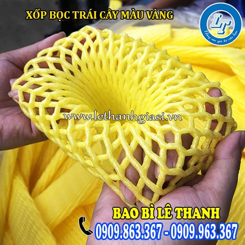 xốp bọc trái cây màu vàng có độ đàn hồi tốt xốp bọc trái cây màu vàng có độ đàn hồi tốt