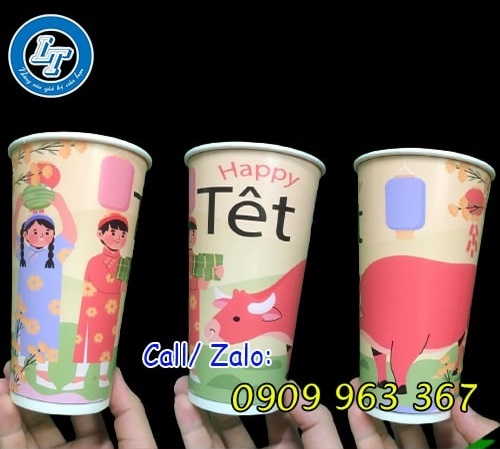 MẪU LY GIẤY ĐẸP, GIÁ RẺ ĐÓN XUÂN NHÂM DẦN 2022 LY GIẤY CHÚC MỪNG NĂM MỚI