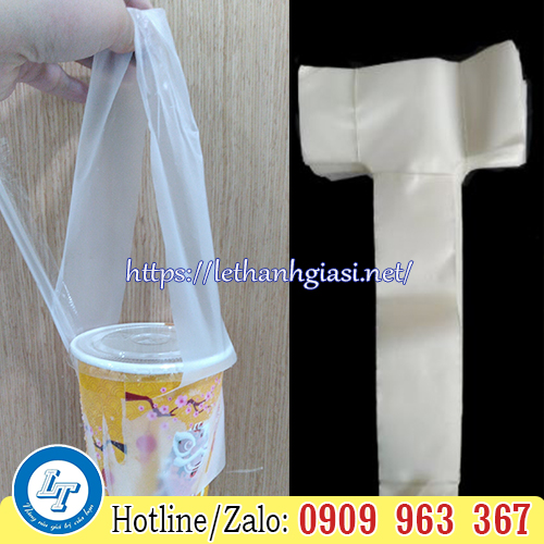 TÚI ĐỰNG TRÀ SỮA 1 LY GIÁ RẺ ĐẠI LÝ túi đựng ly trà sữa chữ T