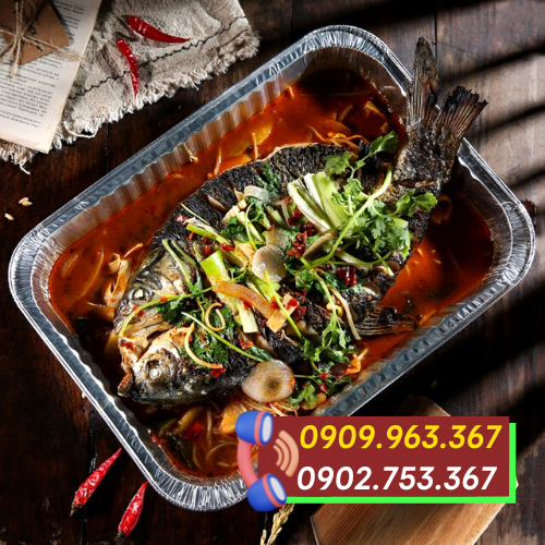 Hộp giấy bạc đựng thức ăn nóng giá sỉ TPHCM hộp giấy bạc chữ nhật