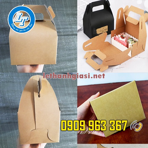 TÌM MUA HỘP ĐỰNG BÁNH BẰNG GIẤY CÓ QUAI Ở ĐÂU GIÁ RẺ hộp giấy đựng bánh