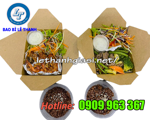 NHÀ PHÂN PHỐI HỘP GIẤY ĐƯNG THỨC ĂN UY TÍN, SỈ RẺ TẠI TPHCM HỘP GIẤY NẮP GÀI