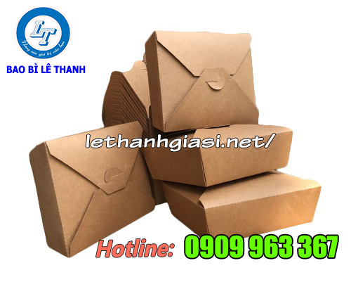 NHÀ CUNG CẤP HỘP GIẤY ĐỰNG THỨC ĂN UY TÍN, GIÁ RẺ TẠI TPHCM HỘP GIẤY NĂP GÀI