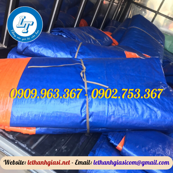 ĐẠI LÝ BẠT CHE CÔNG TRÌNH GIÁ SỈ RẺ TẠI HCM bạt nhựa xanh cam