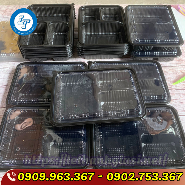 HỘP NHỰA 3 NGĂN ĐẾ ĐEN HỘP NHỰA 3 NGĂN ĐẾ ĐEN