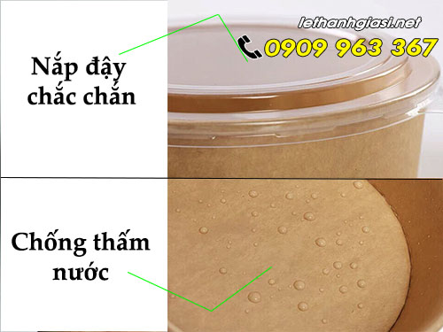 MUA TÔ GIẤY KRAFT ĐỰNG THỨC ĂN NÓNG Ở ĐÂU? TÔ GIẤY CHỐNG THẤM TỐT
