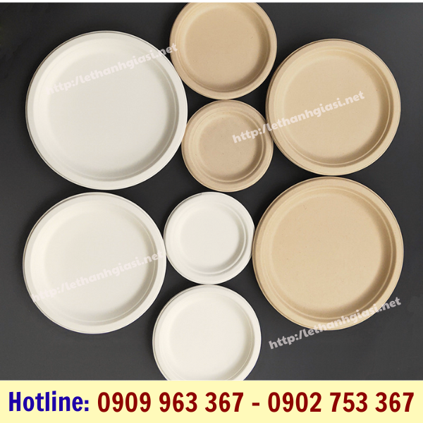 CUNG CẤP DĨA GIẤY BÃ MÍA NHẬP KHẨU GIÁ SỈ RẺ dĩa bã mía nhiều kích cỡ