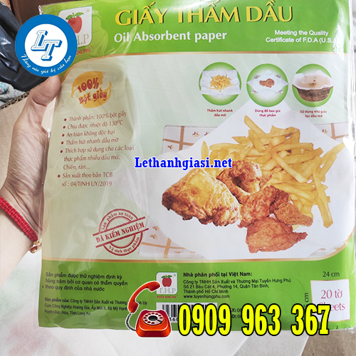 ĐỊA CHỈ BÁN GIẤY THẤM DẦU THỰC PHẨM TPHCM giấy thấm dầu thực phẩm