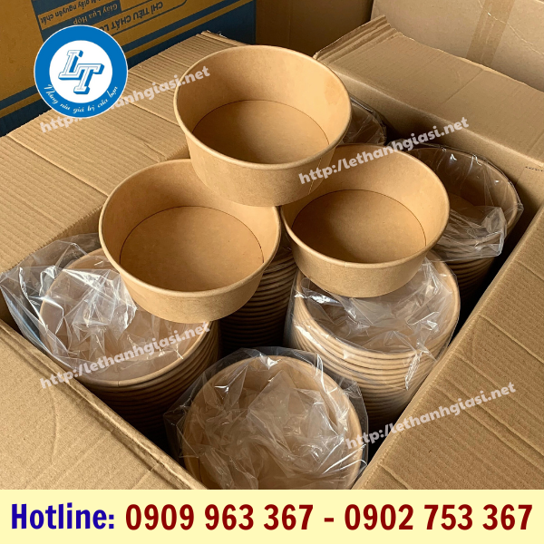 ĐẠI LÝ SỈ TÔ GIẤY ĐỦ CHỦNG LOẠI GIÁ RẺ NHẤT tô giấy kraft