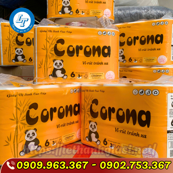 bỏ sỉ giấy vệ sinh không lõi bịch 6 cuộn bỏ sỉ giấy vệ sinh không lõi bịch 6 cuộn corona