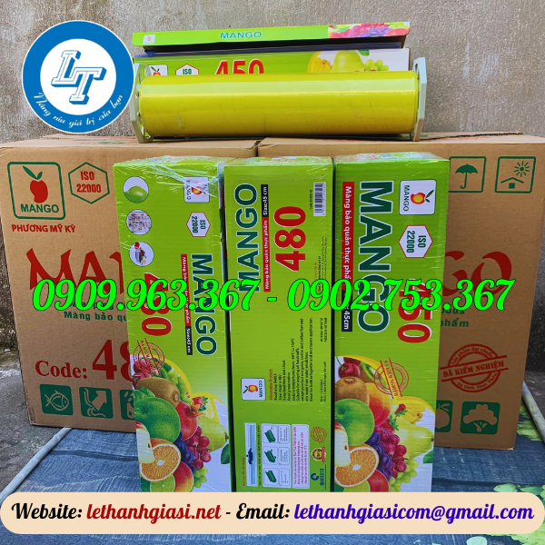 LÊ THANH BÁN MÀNG BỌC THỰC PHẨM SIZE LỚN NHẤT GIÁ RẺ NHẤT màng bọc thực phẩm mango 450