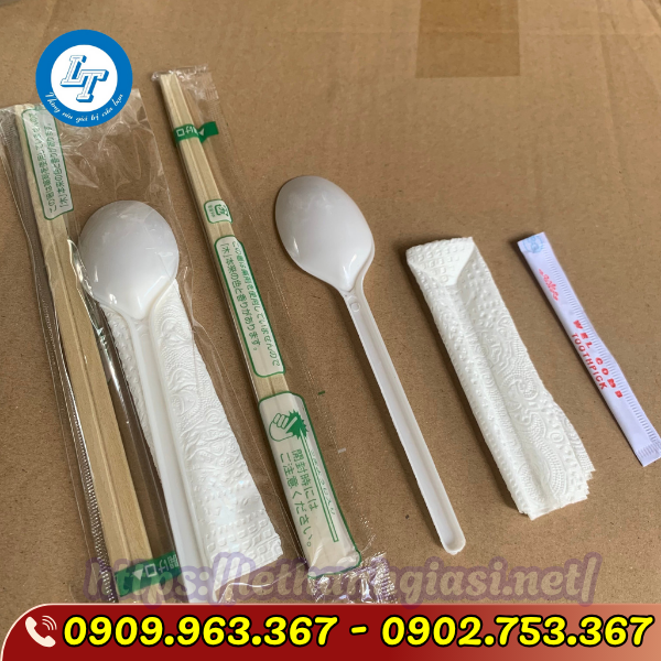 BỎ SỈ COMBO ĐŨA MUỖNG TĂM GIẤY THÙNG 1000 BỘ combo đũa muỗng tăm giấy