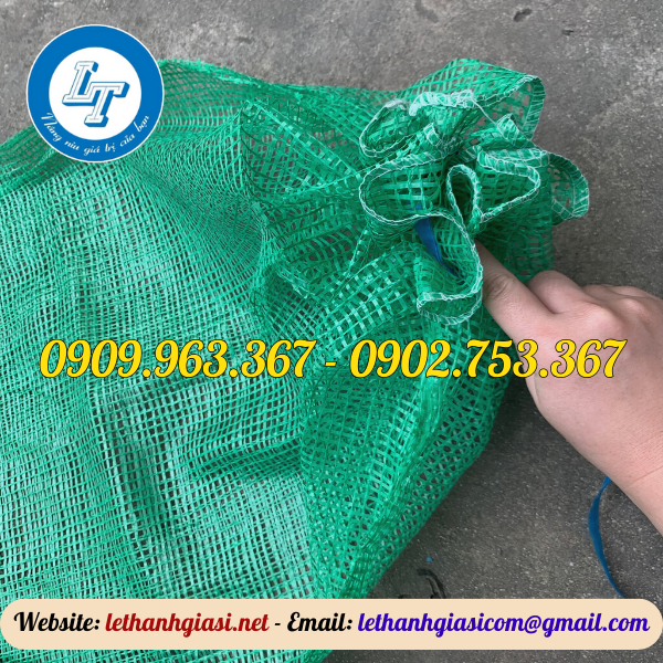 BAO TẢI LƯỚI GIÁ RẺ NHIỀU MÀU bao tải lưới xanh lá