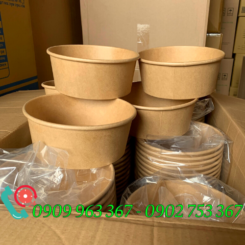 Mua sỉ tô giấy đựng phở ở đâu chất lượng tốt? tô giấy kraft 750ml