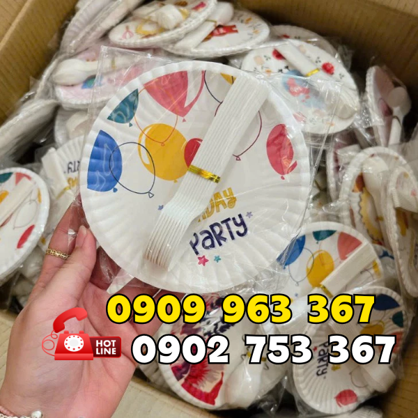 DĨA GIẤY SINH NHẬT dĩa giấy dùng 1 lần
