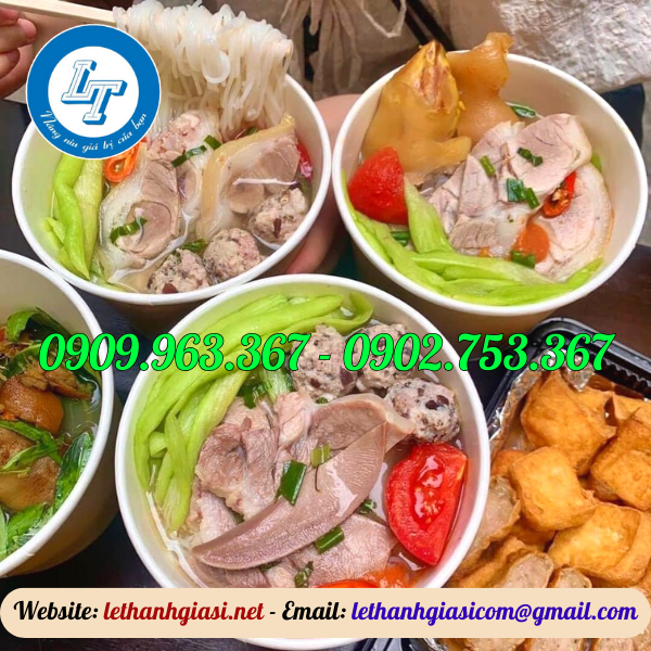 Bỏ sỉ tô giấy đựng bún phở giá rẻ tận xưởng tô giấy đựng hủ tiếu