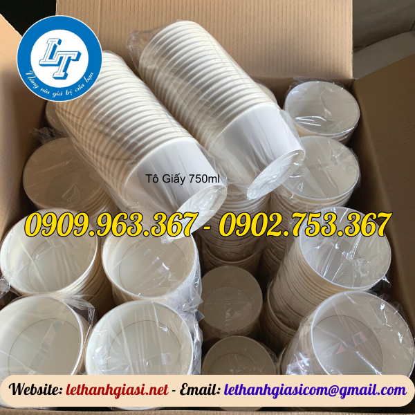 MUA TÔ GIẤY ĐỰNG CANH, SÚP Ở ĐÂU GIÁ RẺ tô giấy 750ml