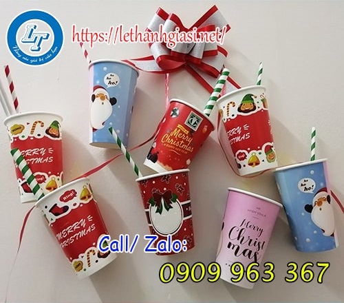 MẪU LY GIẤY ĐẸP, GIÁ RẺ ĐÓN XUÂN NHÂM DẦN 2022 ly giấy noel