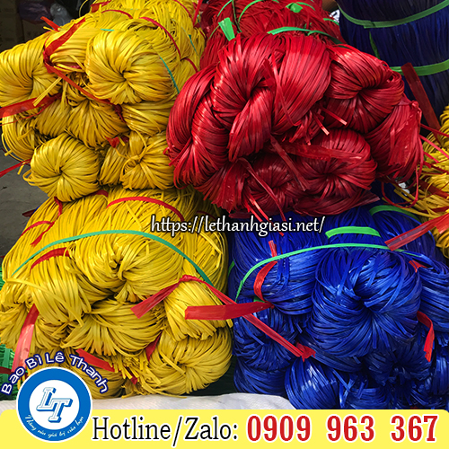 Dây nilon bản nhỏ giá rẻ siêu bền tại Lê Thanh dây ni lông kẽm vàng, đỏ, xanh