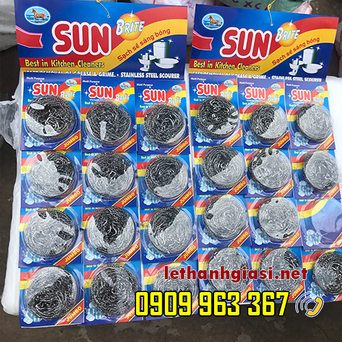 5 LOẠI MIẾNG RỬA CHÉN CHÀ NỒI GIÁ RẺ CHẤT LƯỢNG cước nhôm chà nồi